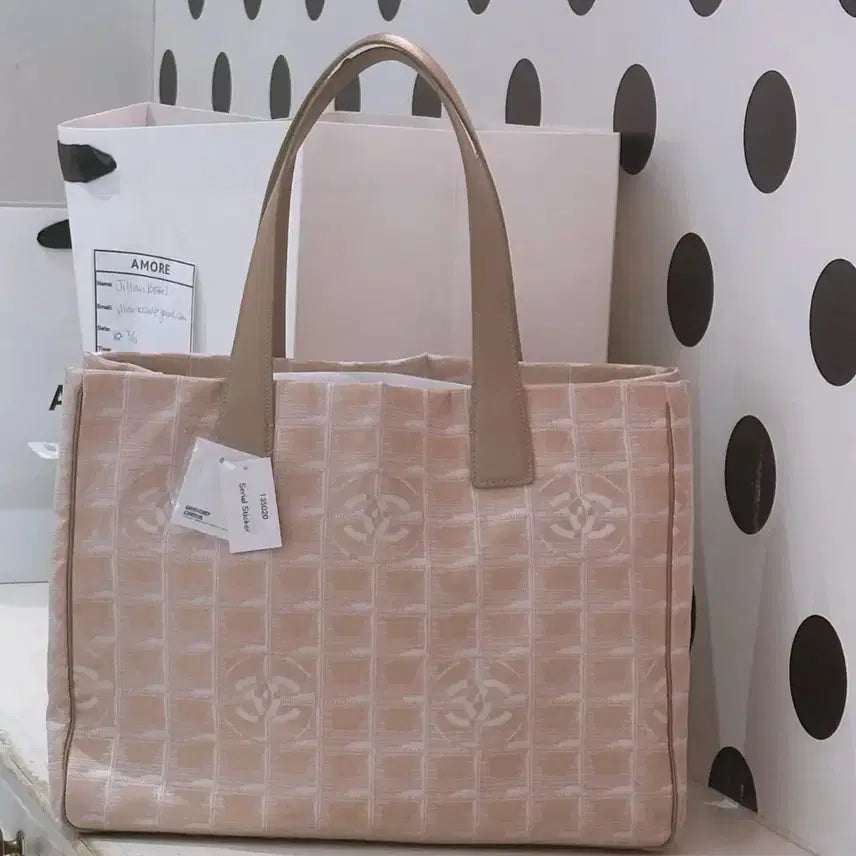 [BUNJANG] Chanel New Travel Tote/Shoulder Bag Pink Beige / 상태좋음[정품]샤넬 뉴트래블 토트백 베이지 (세번째 동영상 무보정)마지막
