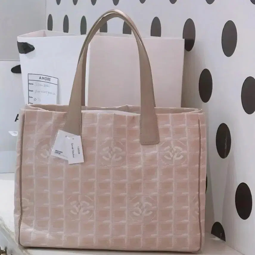 [BUNJANG] Chanel New Travel Tote/Shoulder Bag Pink Beige / 상태좋음[정품]샤넬 뉴트래블 토트백 베이지 (세번째 동영상 무보정)마지막