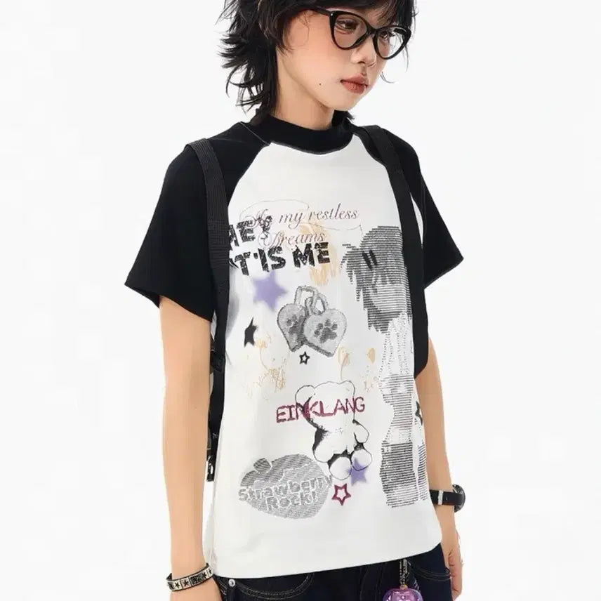 [BUNJANG] Asaki Frezaki Short Sleeve T-shirt / 아사키 프레자키 반팔티셔츠