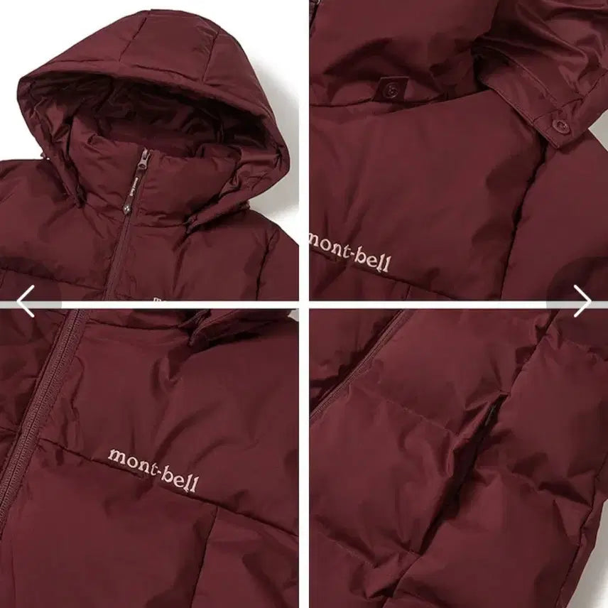 [BUNJANG] Montbell Women's Burgundy Padded Jacket / 새상품) 몽벨패딩 여성패딩 95사이즈 버건디패딩
