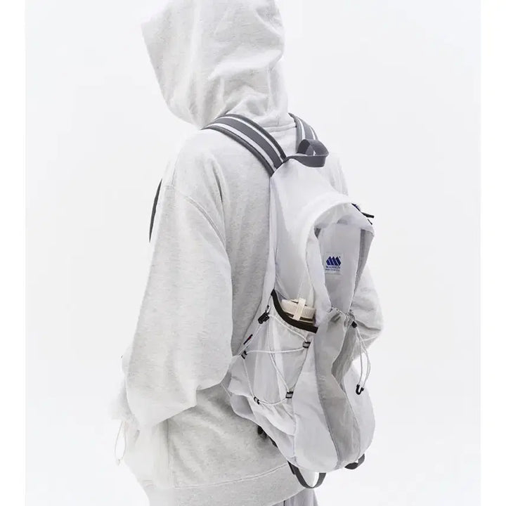 [BUNJANG] Maden Zinger Color Block Backpack White / 매든 징거 컬러 블록 백팩 화이트