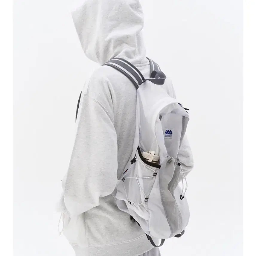 [BUNJANG] Maden Zinger Color Block Backpack White / 매든 징거 컬러 블록 백팩 화이트