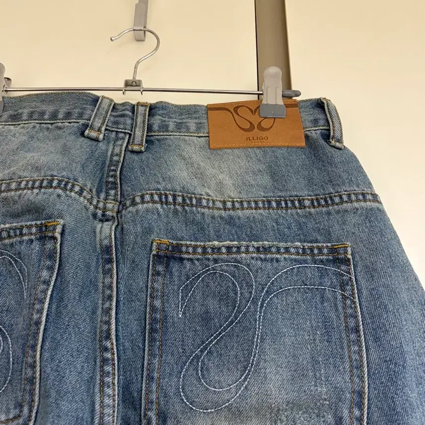 [BUNJANG] Illygo York Slit Denim Pants Blue M / 일리고 요크 절개 데님 팬츠 블루 M