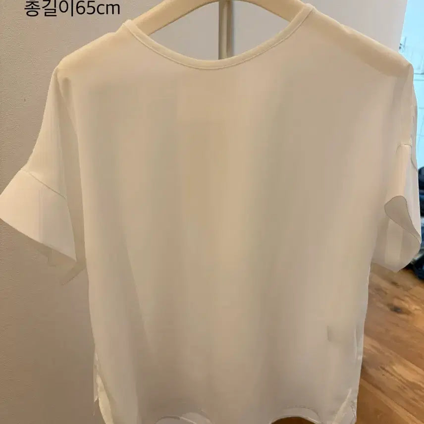 [BUNJANG] GU White Blouse (Short Sleeve) / 새상품) gu 화이트 블라우스 반팔