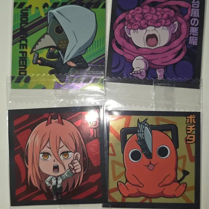 [BUNJANG] Chainsaw Man Bundle Set Wafer Seal / 체인소맨 웨하스씰 4개 일괄
