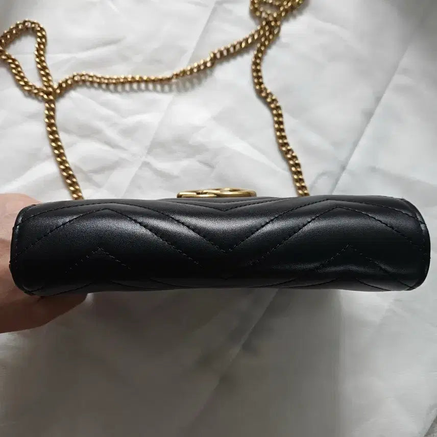 [BUNJANG] Gucci Marmont Mini Chain Bag - Black / 구찌 마몽 체인 미니백 블랙 풀박스