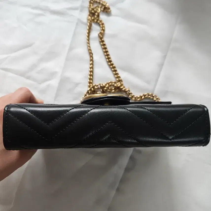 [BUNJANG] Gucci Marmont Mini Chain Bag - Black / 구찌 마몽 체인 미니백 블랙 풀박스
