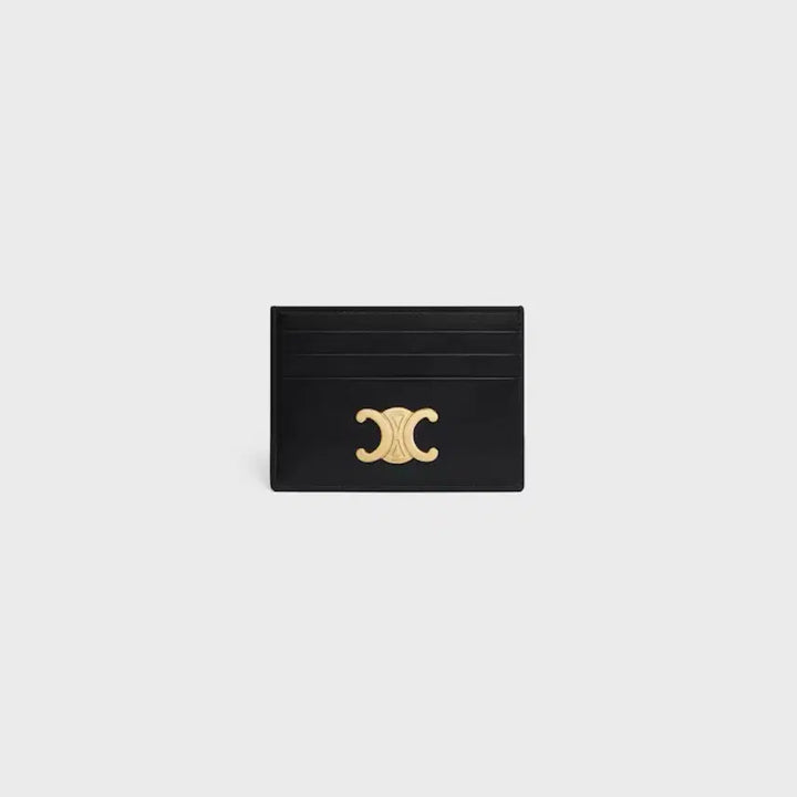 [BUNJANG] Celine Triomphe Card Wallet / 셀린느 트리옹프 카드지갑 카드홀더 블랙 금장로고