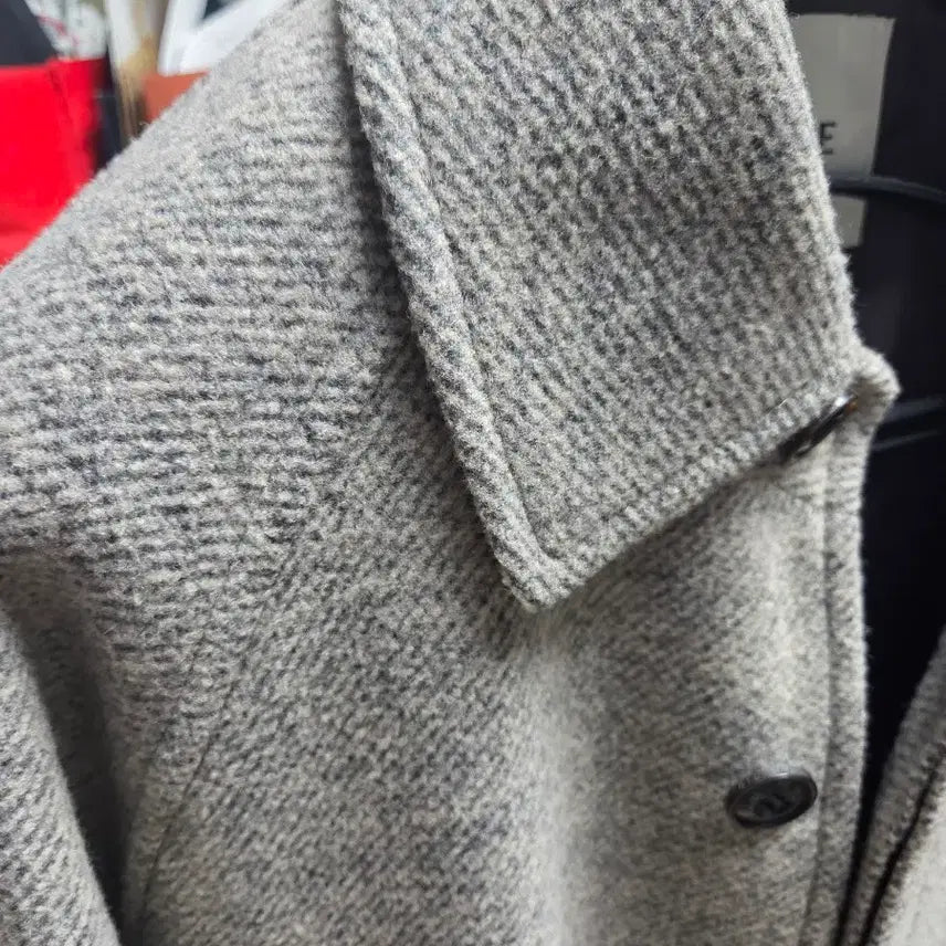 [BUNJANG] Time Homme Herringbone Balmacan Coat / 타임옴므 발마칸 코트