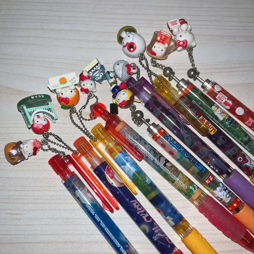 [BUNJANG] Vintage Hello Kitty Bundle Set Strap Sharpie Pen / 일괄)고전키티스트랩/고전키티샤프/볼펜/킽스