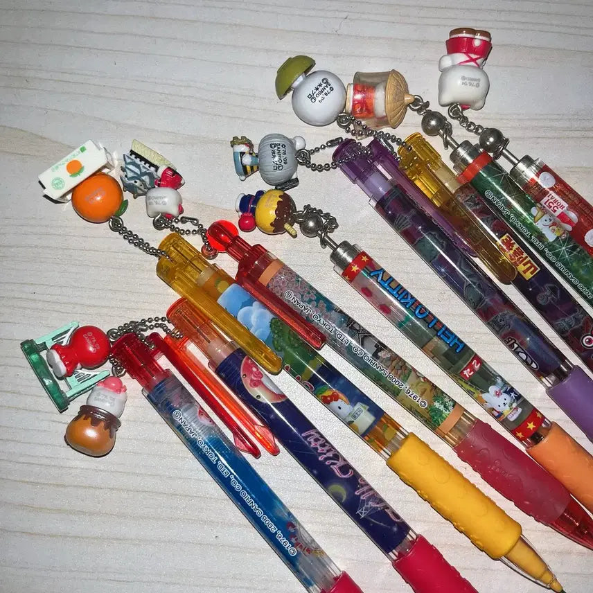 [BUNJANG] Vintage Hello Kitty Bundle Set Strap Sharpie Pen / 일괄)고전키티스트랩/고전키티샤프/볼펜/킽스