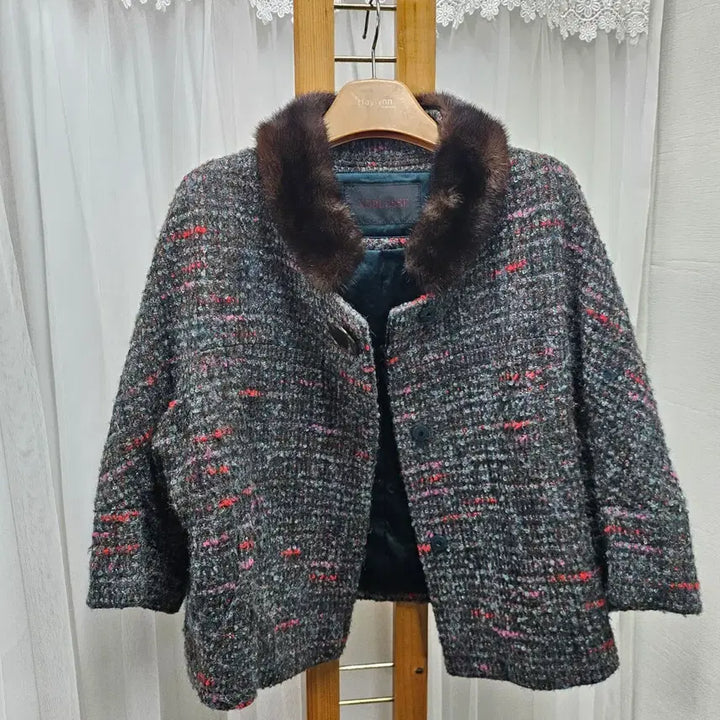 [BUNJANG] NOBLESSE Wool Jacket with Mink Collar / NOBLESSE 모직 자켓 + 밍크 카라