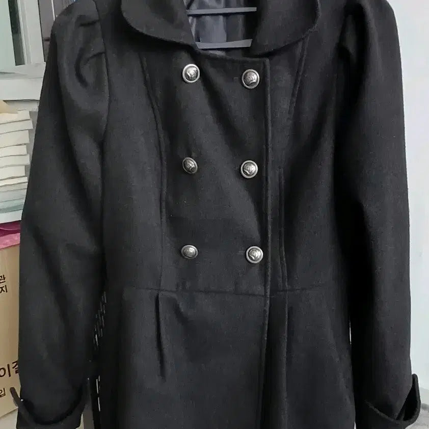 [BUNJANG] Forever 21 Women's Black Wool Coat - M Size / forever21 여성 블랙 모직 코트 m사이즈