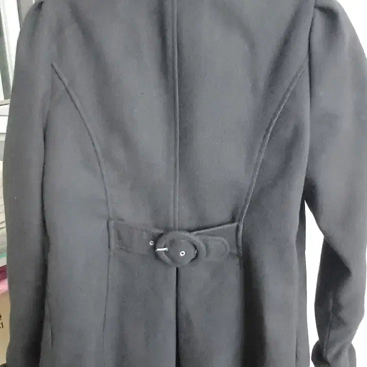 [BUNJANG] Forever 21 Women's Black Wool Coat - M Size / forever21 여성 블랙 모직 코트 m사이즈