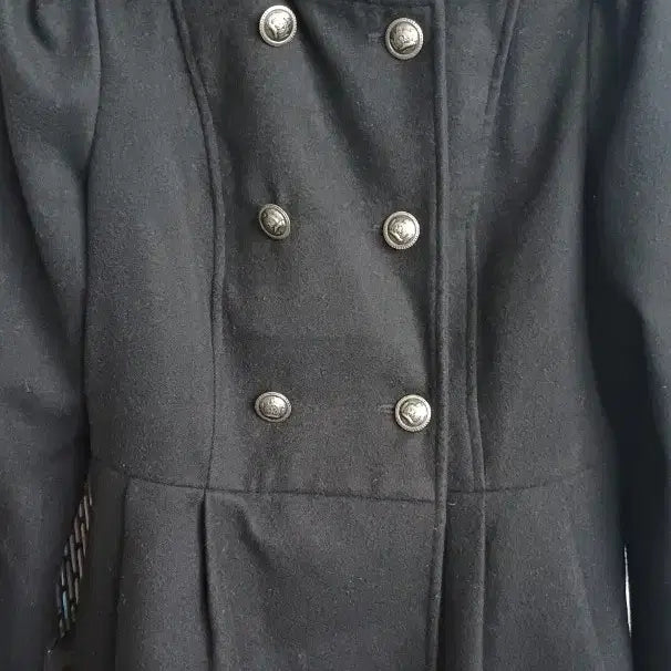 [BUNJANG] Forever 21 Women's Black Wool Coat - M Size / forever21 여성 블랙 모직 코트 m사이즈