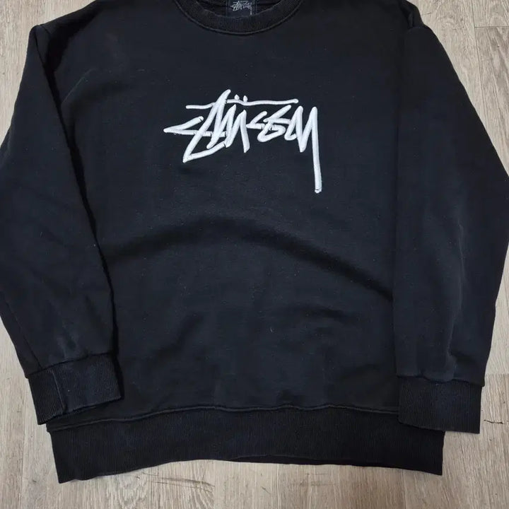 [BUNJANG] Stussy Stock Big Logo Fleece Sweatshirt / 스투시 스탁 빅로고 기모 맨투맨 M(95)
