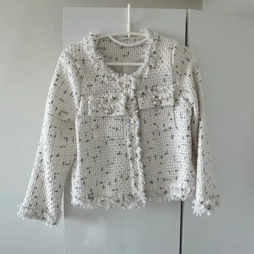 [BUNJANG] White Tweed Jacket - Women&