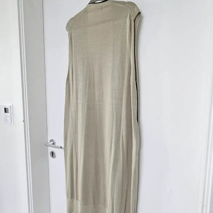[BUNJANG] Time Long Knit Vest Beige Cardigan / 타임 롱 니트 조끼 베이지 가디건형
