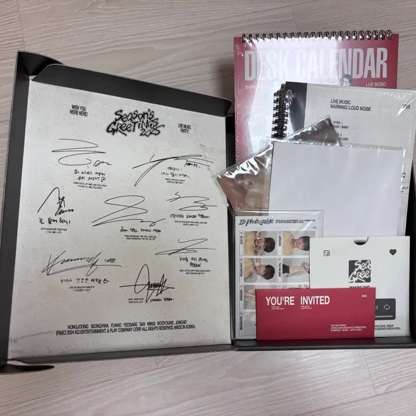 [BUNJANG] ATEEZ 2025 Season's Greetings Full Package / 에이티즈 2025 시즌그리팅 포카 제외 풀구성