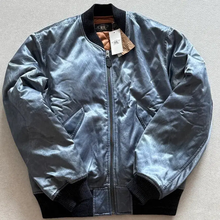 [BUNJANG] RRL Embroidered Satin Flight Jacket (M) / [L] RRL 임브로이더 새틴 플라이트 재킷