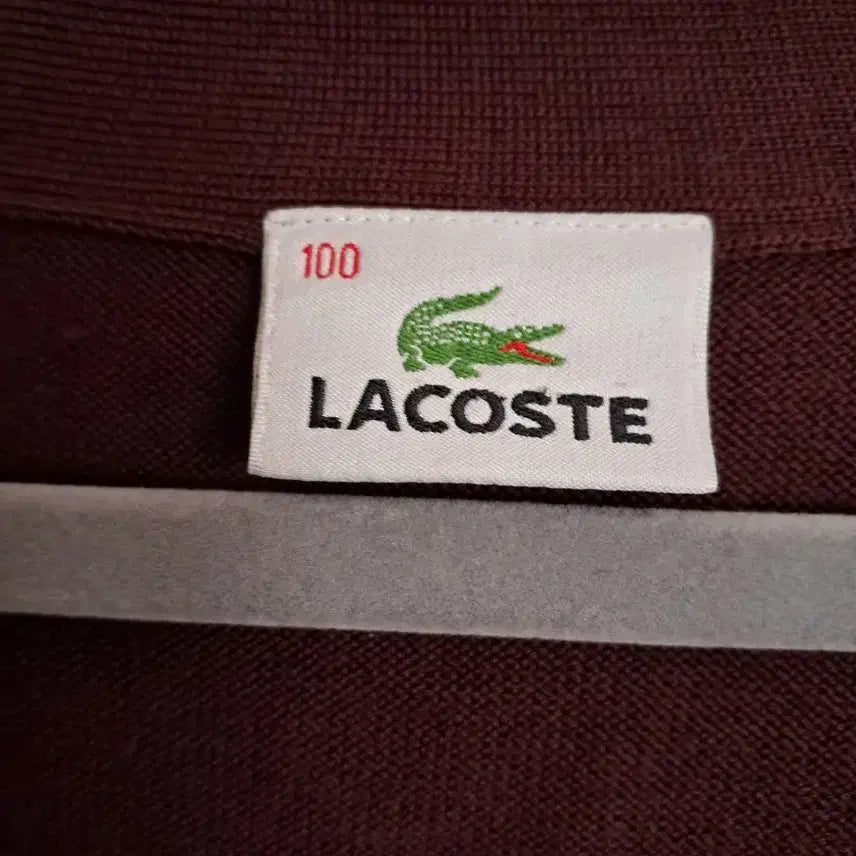 [SOLD OUT] 라코스테 브이넥 가디건 버건디 100