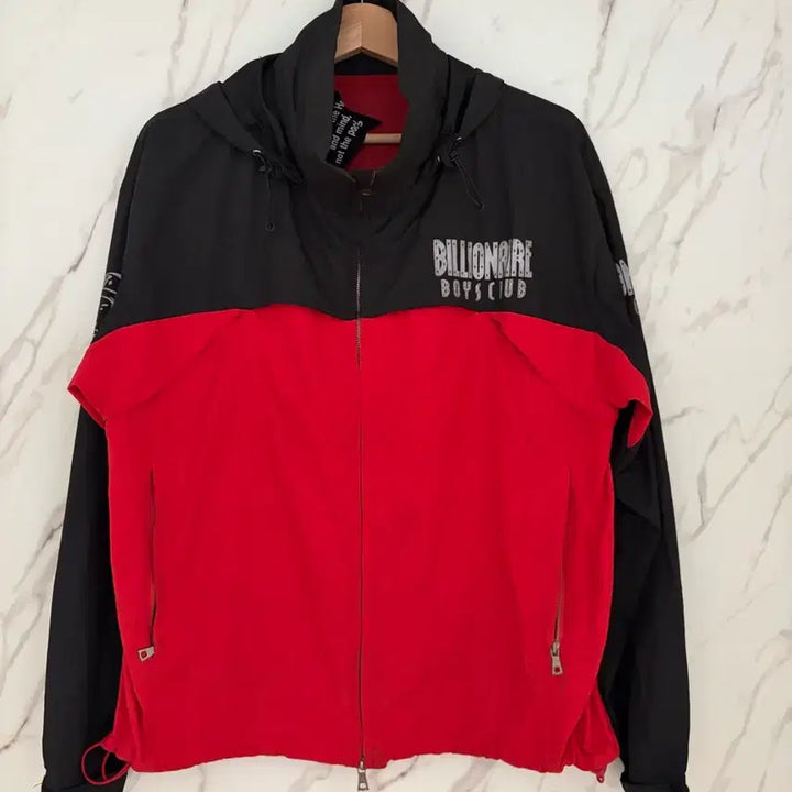 [BUNJANG] Billionaire Boys Club Black/Red Windbreaker Jacket / 빌리어네어보이즈클럽 블랙/레드 바람막이