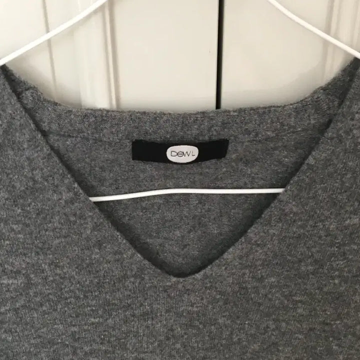 [BUNJANG] Dewl V-Neck Wool Knit Dress Gray / 듀엘 Dewl  V넥 울 니트 원피스 그레이