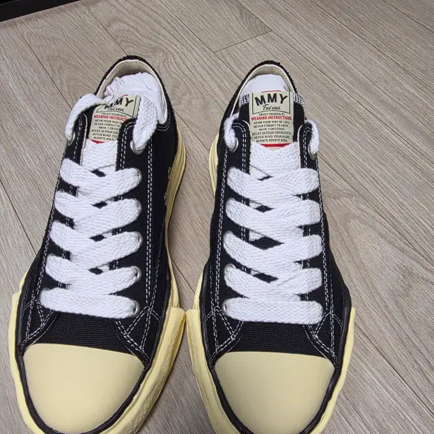 [BUNJANG] Maison Mihara Yasuhiro Peterson VL OG Canvas Low-Top Sneakers Black / 메종 미하라 야스히로 피터슨 VL OG 솔 캔버스 로우탑 스니커즈 블랙