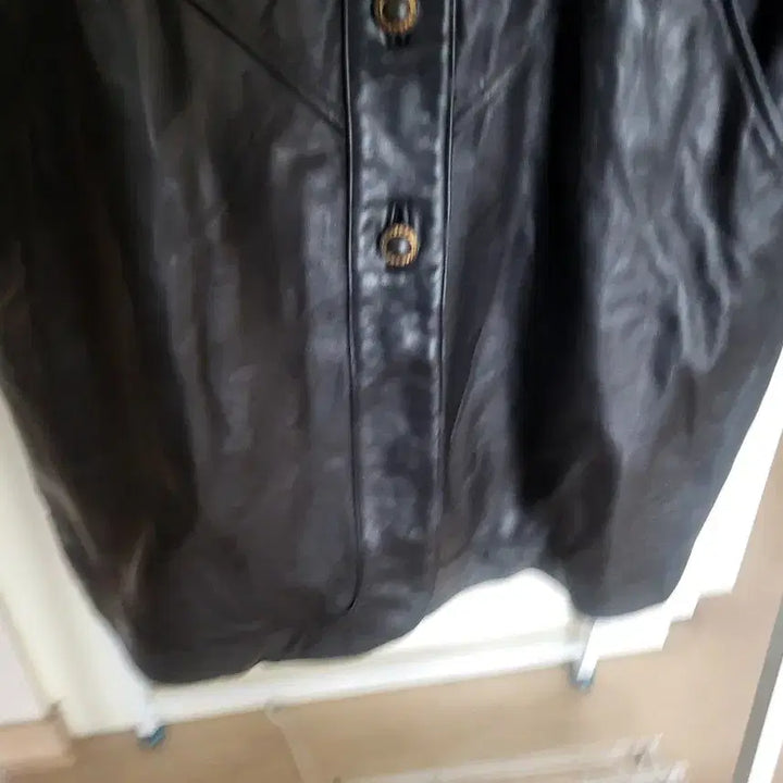 [BUNJANG] Black Fox Fur Leather Half Coat / 블랙 폭스퍼 양가죽 하프코트