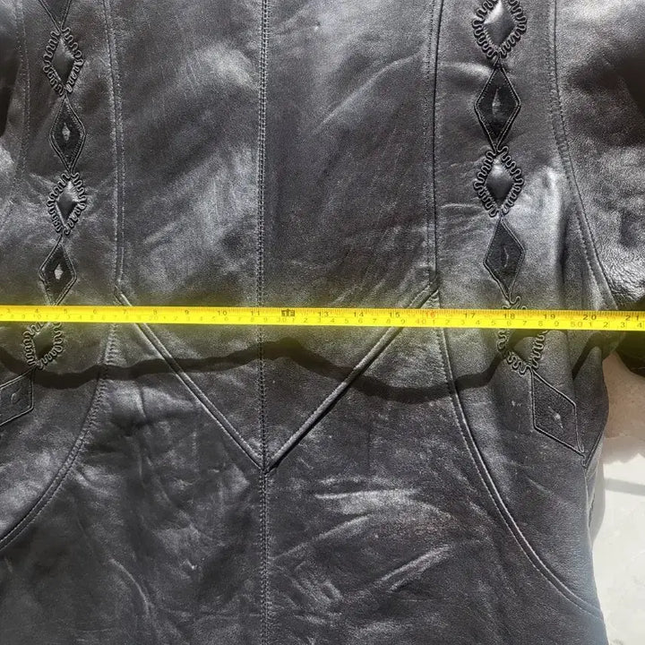 [BUNJANG] Black Fox Fur Leather Half Coat / 블랙 폭스퍼 양가죽 하프코트