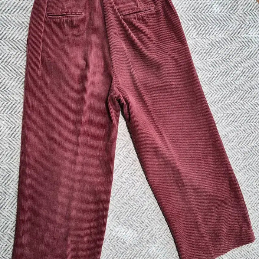 [BUNJANG] Corduroy Wide Banding Pants - Wine Color / 코듀로이 와이드 밴딩 팬츠 와인색