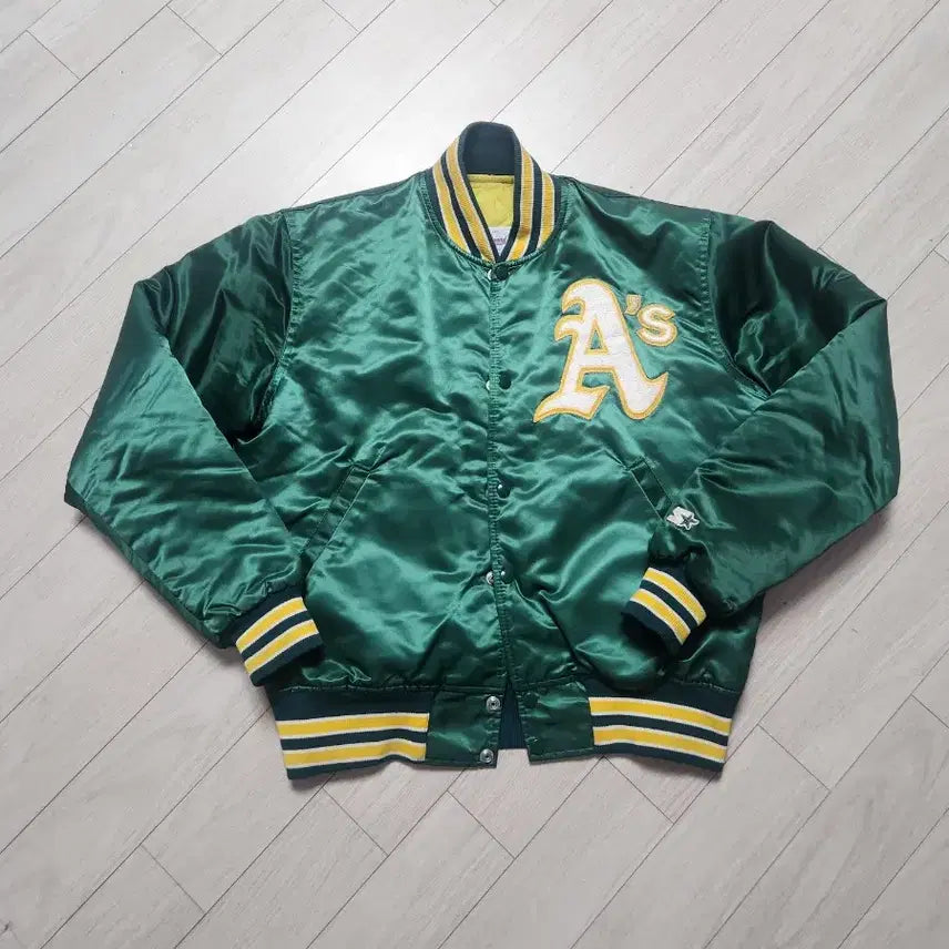 [BUNJANG] Starter Oakland Athletics Varsity Jacket / 스타터 90s 빈티지 오클랜드 애슬레틱스 야구 바시티 자켓