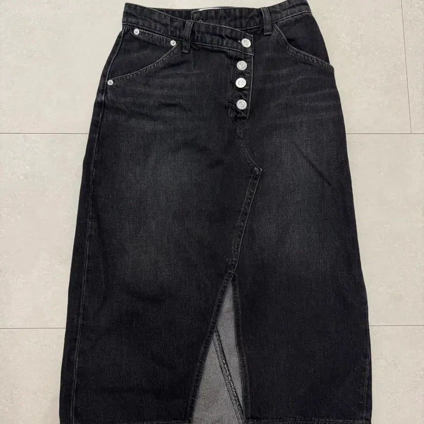 [BUNJANG] Current Elliott Asymmetric Denim Skirt 25 / 커런트엘리엇 언발란스 데님 스커트 25