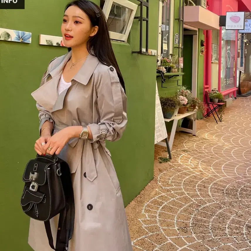 [BUNJANG] Mari Market Trench Coat / 마리마켓 디버클 트렌치코트