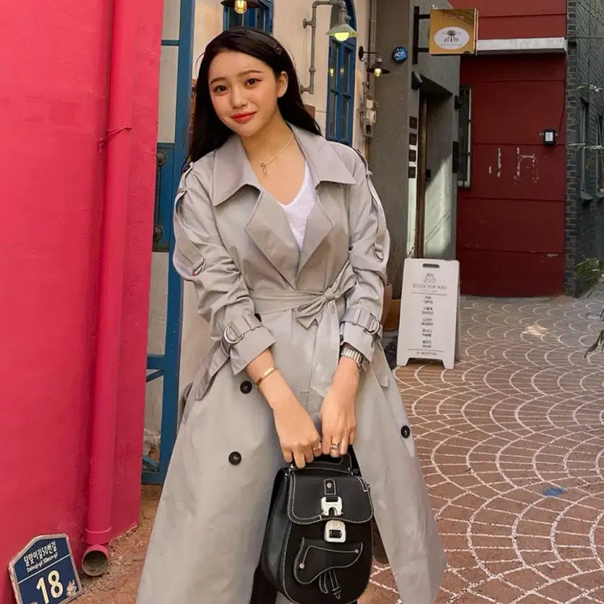 [BUNJANG] Mari Market Trench Coat / 마리마켓 디버클 트렌치코트