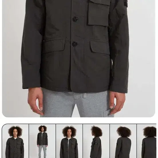 [BUNJANG] Stone Island Tela TC Cotton Jacket Dark Gray L / 스톤아일랜드 텔라 코튼 tc 자켓 다크그레이 L