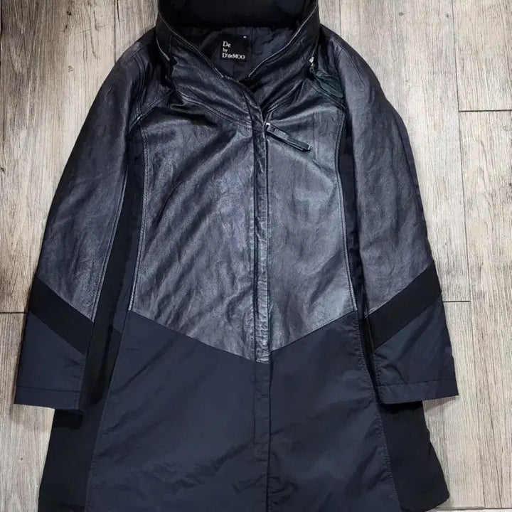 [BUNJANG] D.Demu Leather and Knit Jacket / 디데무가죽배색자켓