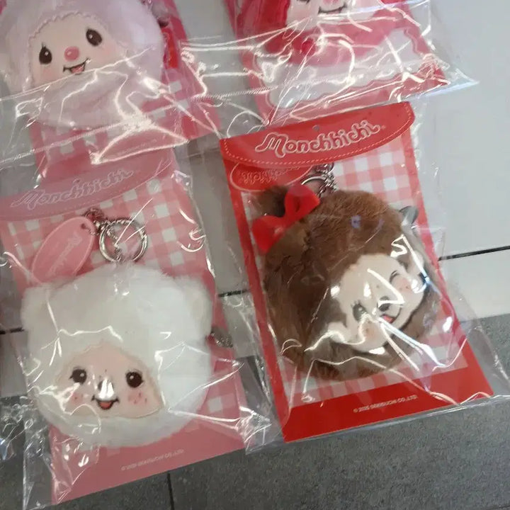 [BUNJANG] Monchhichi Doll Keyring and Pouch Set / 몬치치 인형 키링  파우치겸용  5개세트