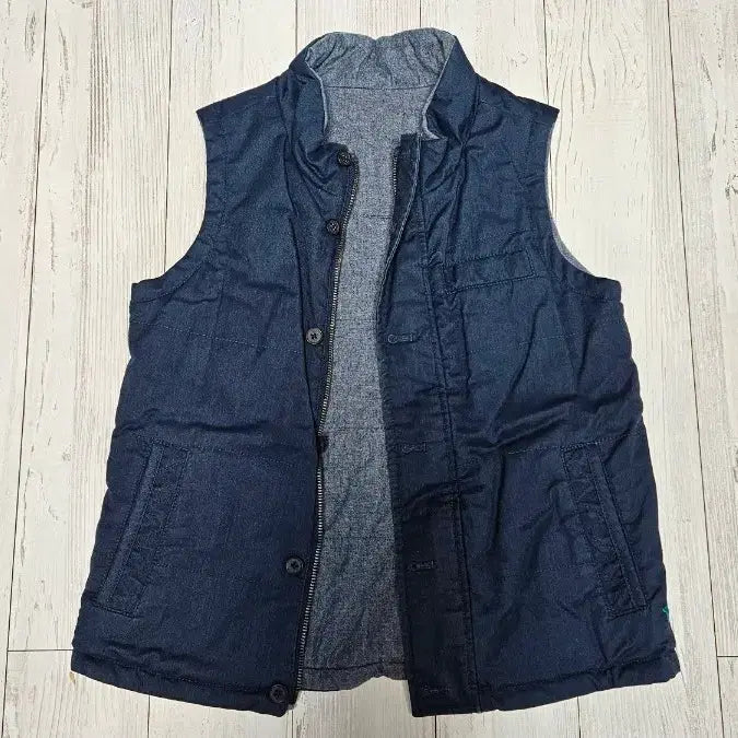 [BUNJANG] Blue Denim Vest Padding Men&