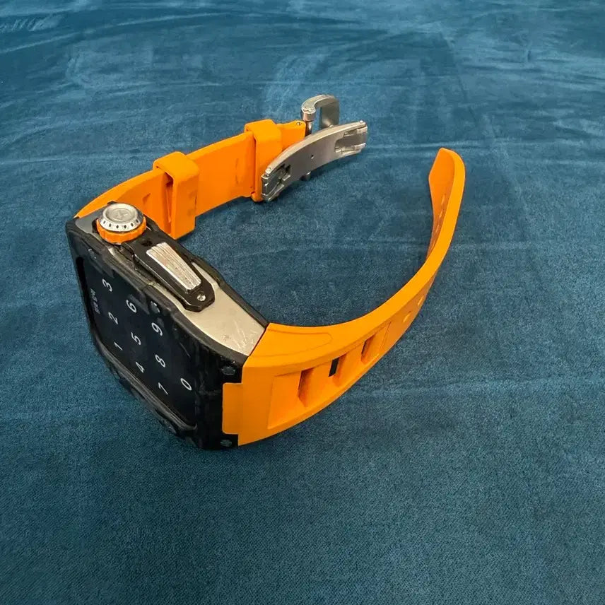 [BUNJANG] Carbon Korea Watch Cover + Straps Set / 카본코리아 애차드밀 45mm 카본+티나늄 커버 스트랩 2줄(워치X)