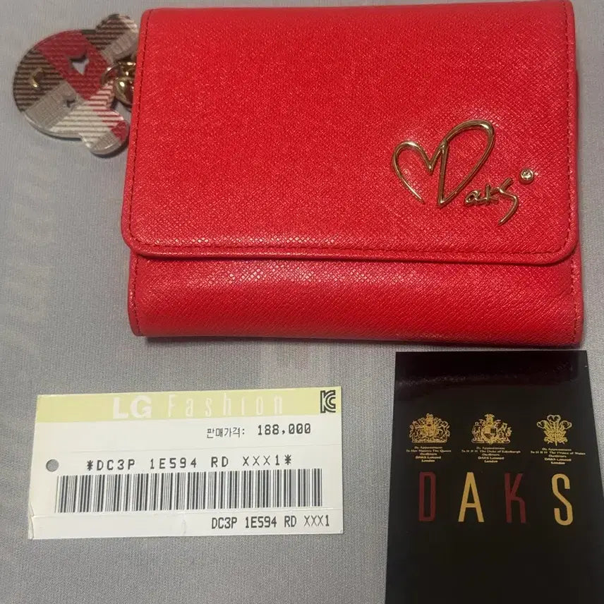 [BUNJANG] Daks Women's Heart Logo Point Wallet / 닥스 여성 반지갑(정가18.8만 / 하트로고 포인트)