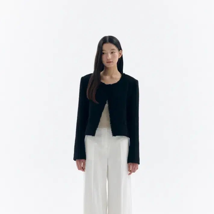[BUNJANG] Aisle Black Tweed Jacket / Aisle 아일 블랙 트위드 자켓 트위드자켓