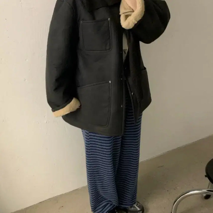 [BUNJANG] Basket Stripe Training Pants (Navy) / [새상품/세일] basket 바스켓 스트라이프 팬츠 (네이비)