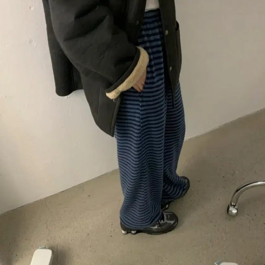 [BUNJANG] Basket Stripe Training Pants (Navy) / [새상품/세일] basket 바스켓 스트라이프 팬츠 (네이비)