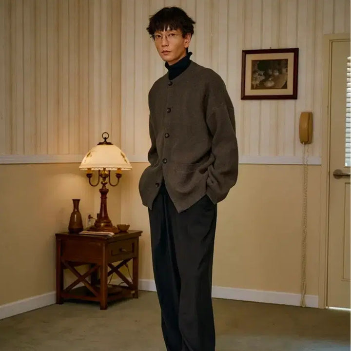 [BUNJANG] Malen Wool Cashmere Knit Cardigan Brown / malen 말렌 울 캐시미어 니트 가디건 브라운 1