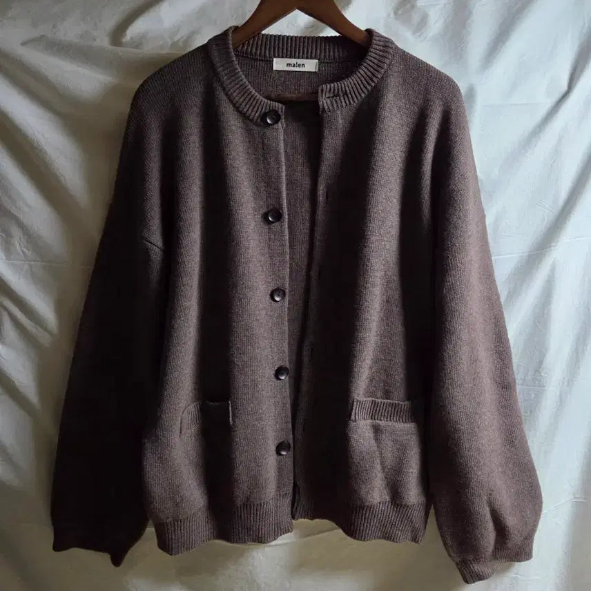 [BUNJANG] Malen Wool Cashmere Knit Cardigan Brown / malen 말렌 울 캐시미어 니트 가디건 브라운 1