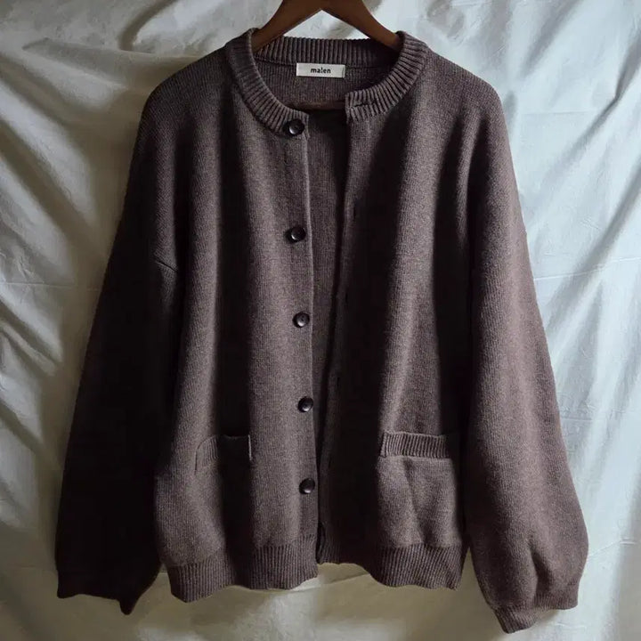 [BUNJANG] Malen Wool Cashmere Knit Cardigan Brown / malen 말렌 울 캐시미어 니트 가디건 브라운 1