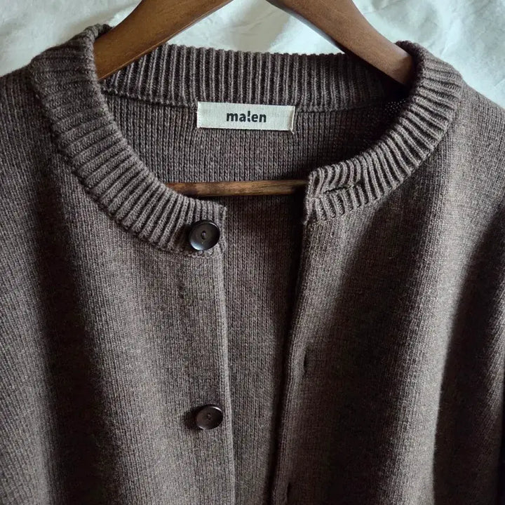 [BUNJANG] Malen Wool Cashmere Knit Cardigan Brown / malen 말렌 울 캐시미어 니트 가디건 브라운 1