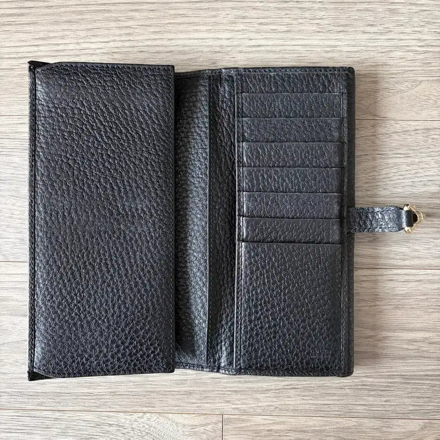 [SOLD OUT] GUCCI 블랙 레더 장지갑