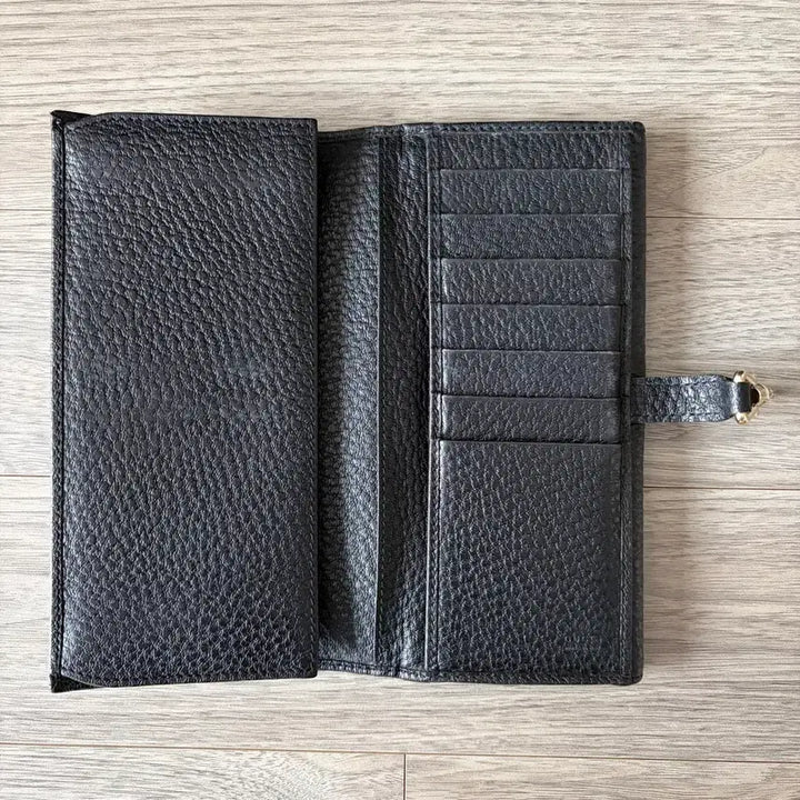 [SOLD OUT] GUCCI 블랙 레더 장지갑